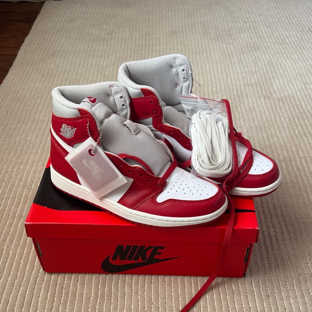 Nike Red and White Air Jordan - Picture 2 of 6